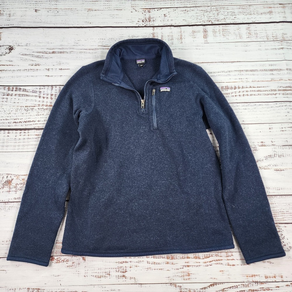 Patagonia Kids Better Sweater 1/4 Zip Fleece Pullover XXL 16-18 Blue 65706